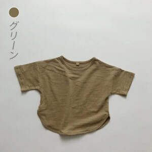 フォイス ［名入れシャツ｜女の子　男の子］人気の韓国服です:グリーン:90