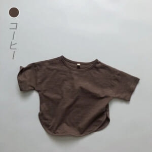 フォイス ［名入れシャツ｜女の子　男の子］人気の韓国服です:コーヒー:110